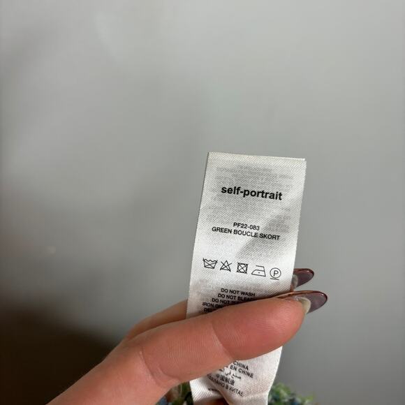 Self-Portrait Asymmetric Bouclé-Tweed Skort - Picture 10 of 11